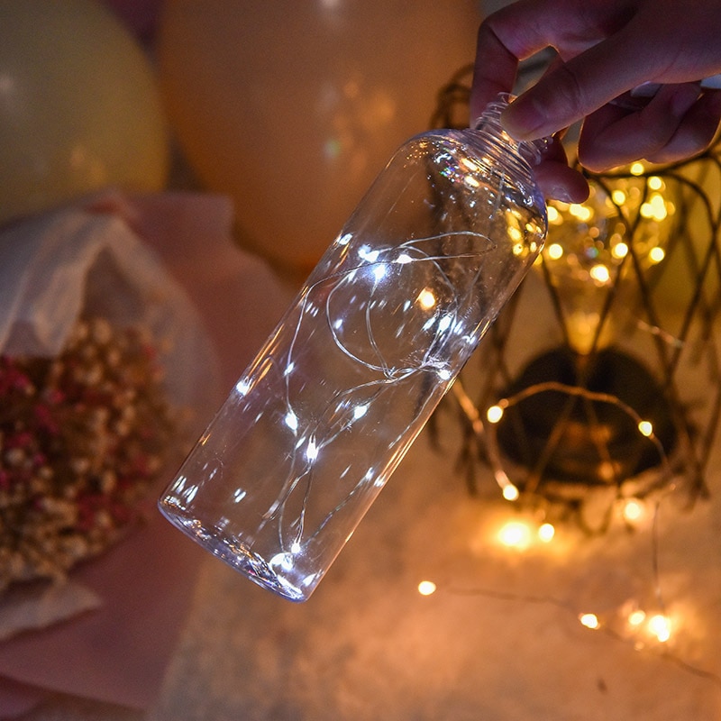 2m/5m/10m led ljusslingor silvertråd usb hem trädgård vattentät sagoljus julfest krans dekoration ljusslinga