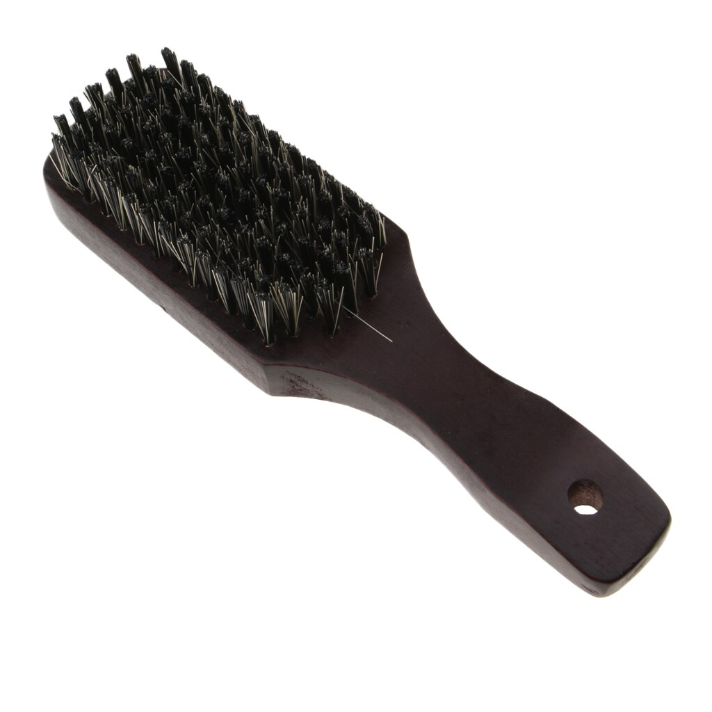 Mænd fast børste børste skæg overskæg pleje barbering trimning træ kam