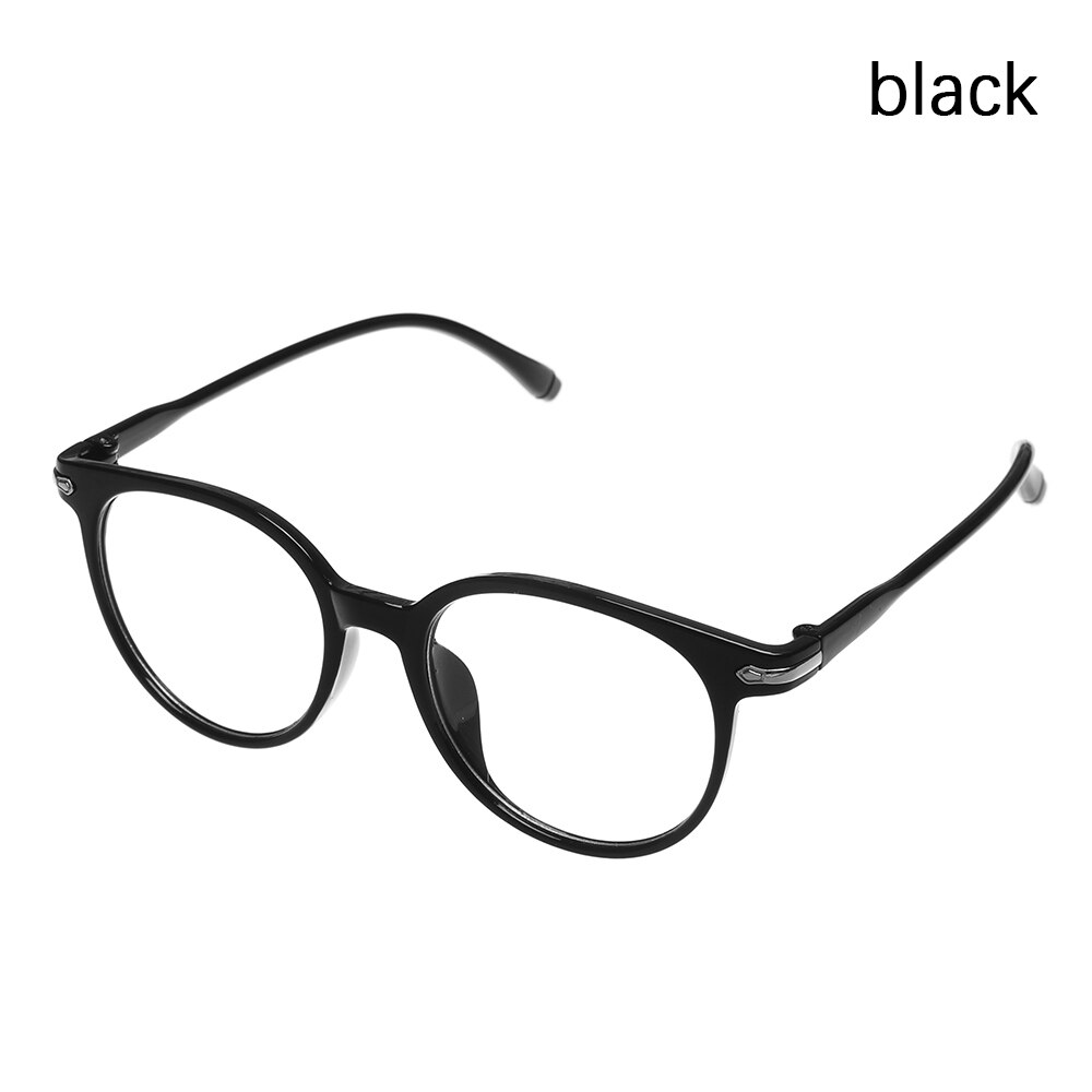 Computer Classic Transparent Round Glasses Anti Blue Glare Frame Clear Lens Myopia Glasses Vintage Eyeglasses Optical Spectacle: black1