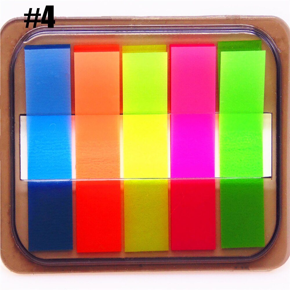1Pack Fluorescence Colour Self Adhesive Memo Pad Sticky Notes Bookmark Point It Marker Memo Sticker Paper Office School Supplies