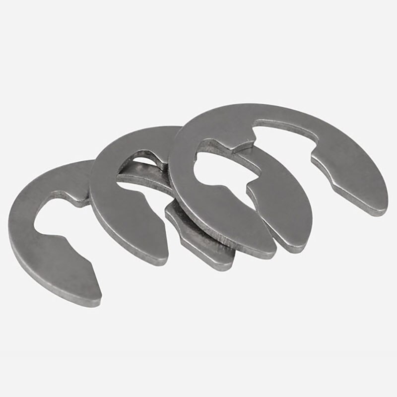 Rondelle de retenue pour bague de fixation d'arbre, Clips E en acier inoxydable 304 M1.5- M15 (GB896)