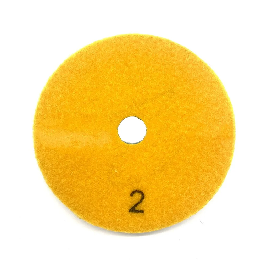 3PC Polishing Pads Granite Polishing Tool Pad Sanding Disc 4 Inch 100mm Dry/Wet Diamond 3 Step Polishing Granite Marble Disk: Orange