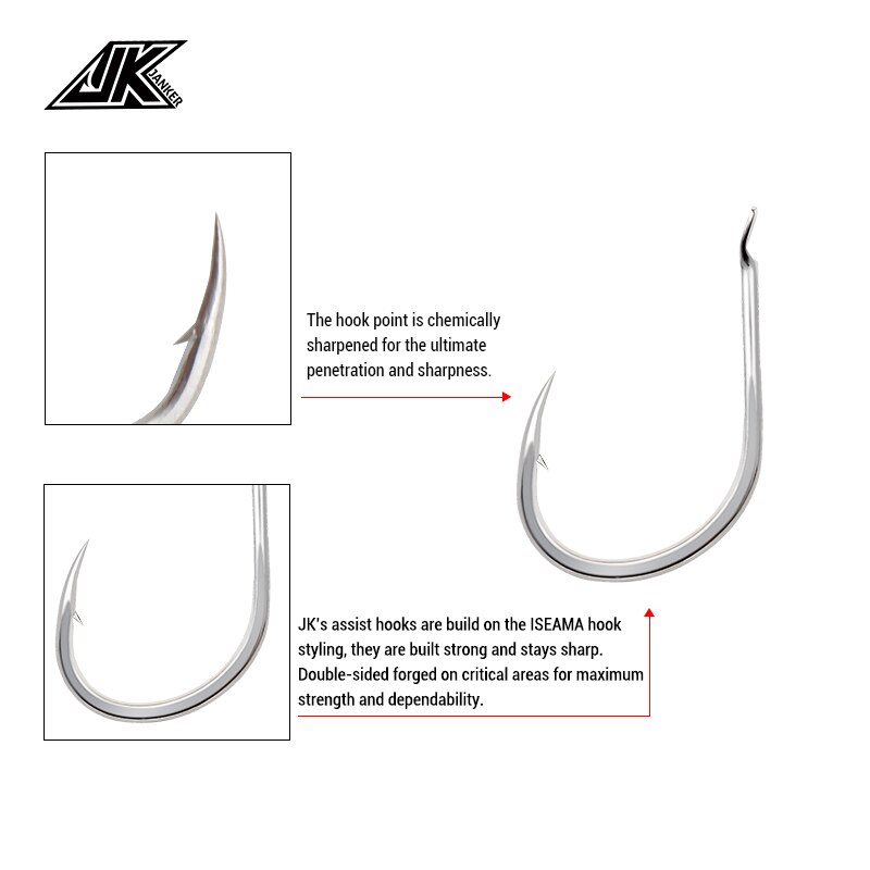 JK EXIH #10-19 Size 25-45PCS High Carbon Steel Fishing Hooks Japan Hooks Light Sea Jigging Carp Single Barbed Hook
