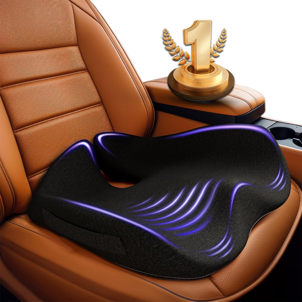 Cuscino per seggiolino auto per alleviare il mal di schiena Cuscino per seggiolino auto in cotone memory per sedie da ufficio Cuscino per sedile antiscivolo per alleviare la pressione