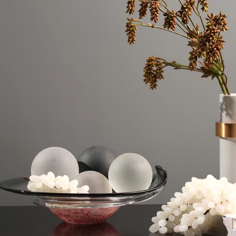 Glass Paperweight Craft Decorative Crystal Ball Sand Blasting Sphere Feng Shui Souvenir Home Decorative Collection Ornaments