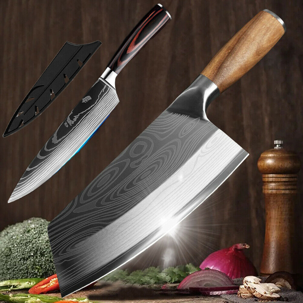 Japanse Damascus Koksmes Voor Keuken Cleaver Hakken Vlees Rvs Handgemaakte Gesmeed Keukenmes Koken Gereedschap