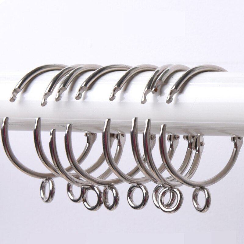 10 pack gardinkrokar ringar öppning 50mm innerdiameter järnridåer ringar hängringar för gardiner och stavar