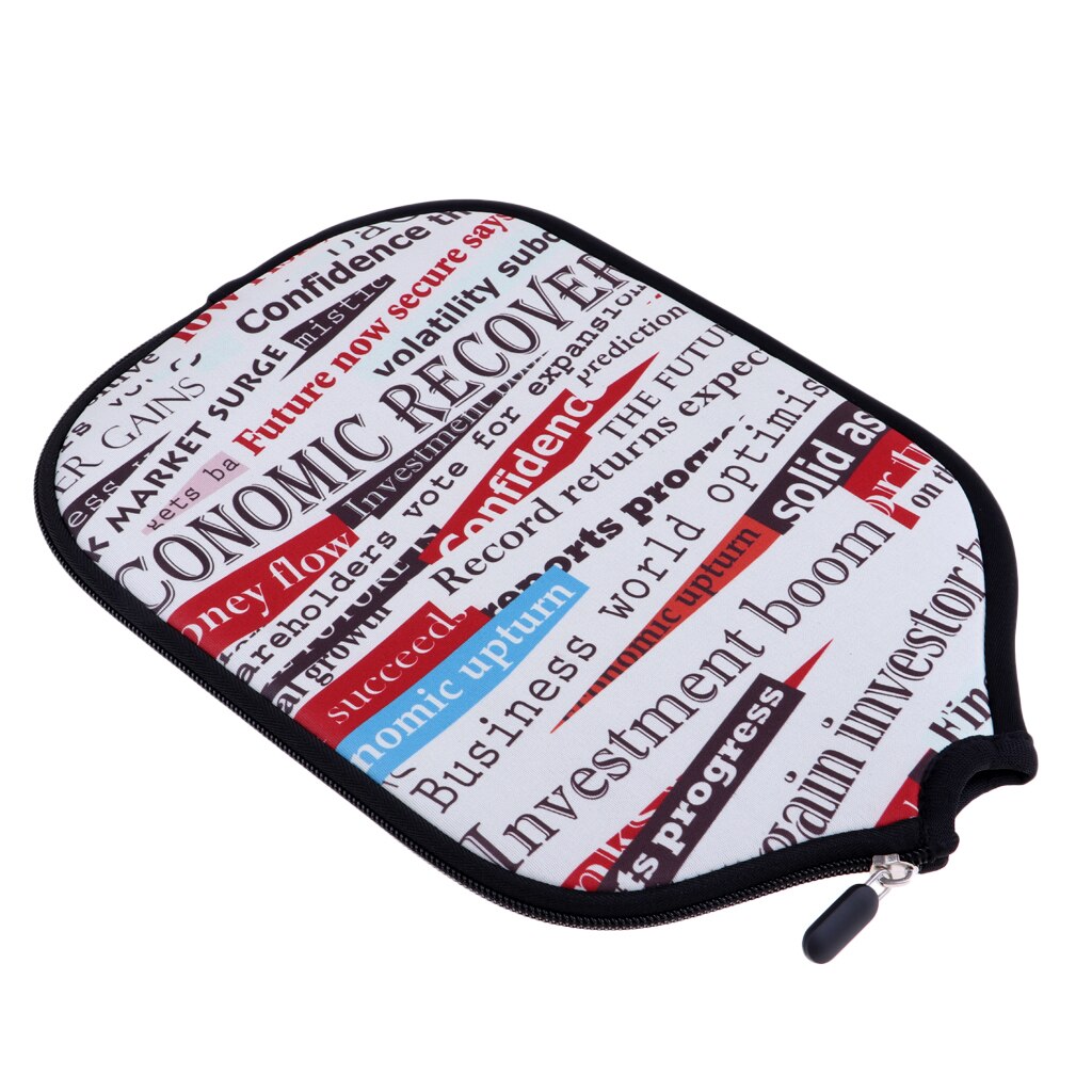 Premium Neoprene Pickleball Paddle / Racket Cover Zipper Protective Case Storage Holder Sleeve Bag Accessories - Various Colors