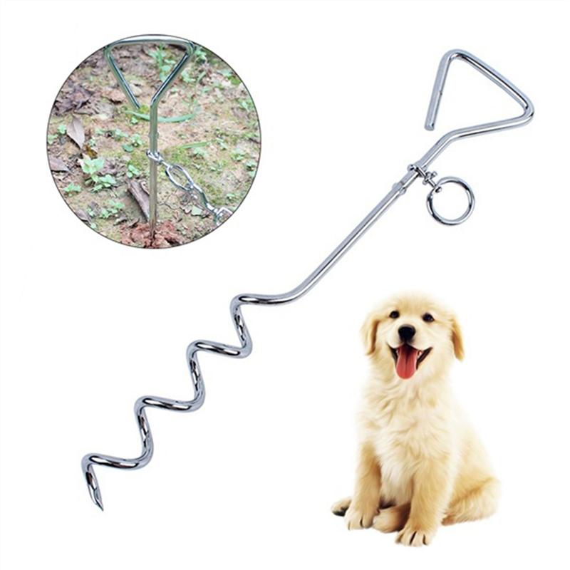 Heavy Duty Dog Tie Out Stake Pet Leash Anchor Stake for Outdoor Camping