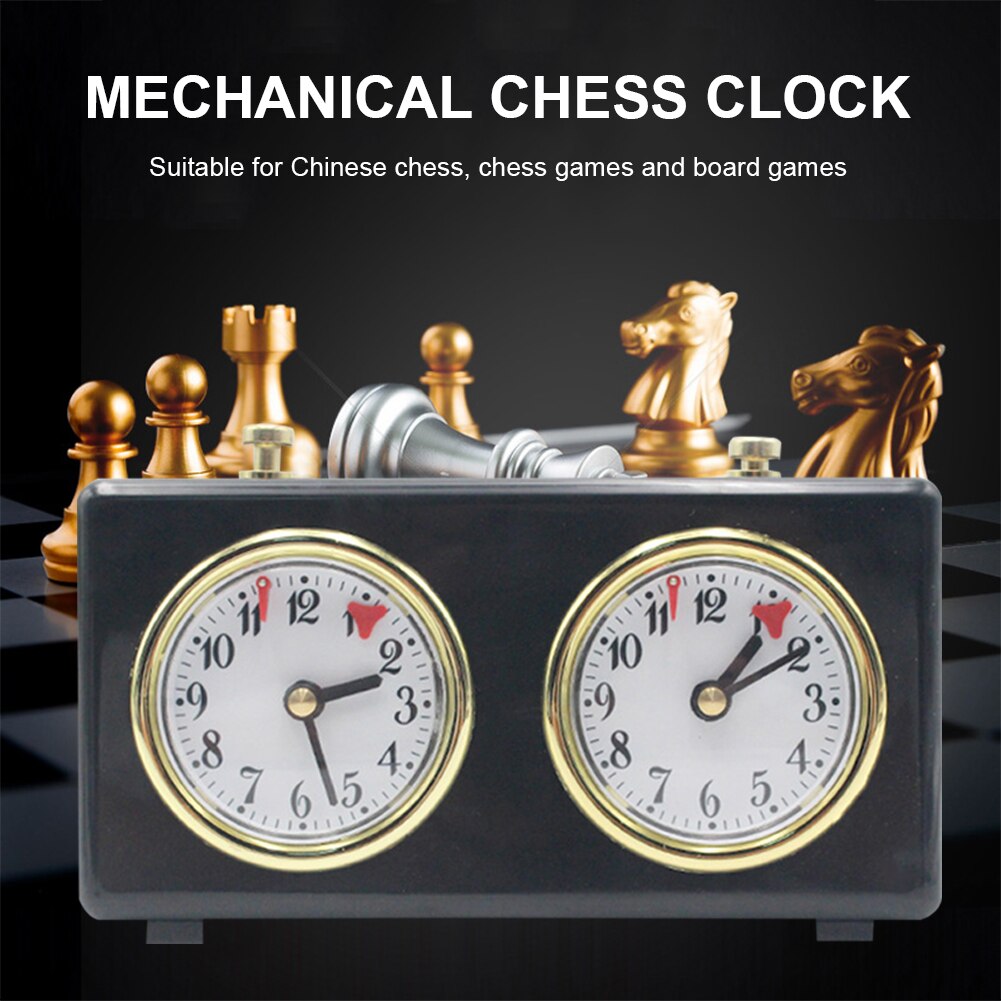 International Portable Chess Board Game Timer Mechanical Competition Count Up Down Analog Chess Clocks