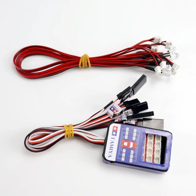 Remote control model car 12 Led light group, Tamiya RC car light simulation linkage, three-way controllable turn signal light: green