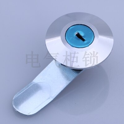 1pcs Tongue Lock for Distribution Box Cabinet Door Lock Switch Cabinet Door Lock Cross Copper Core Lock: Silver