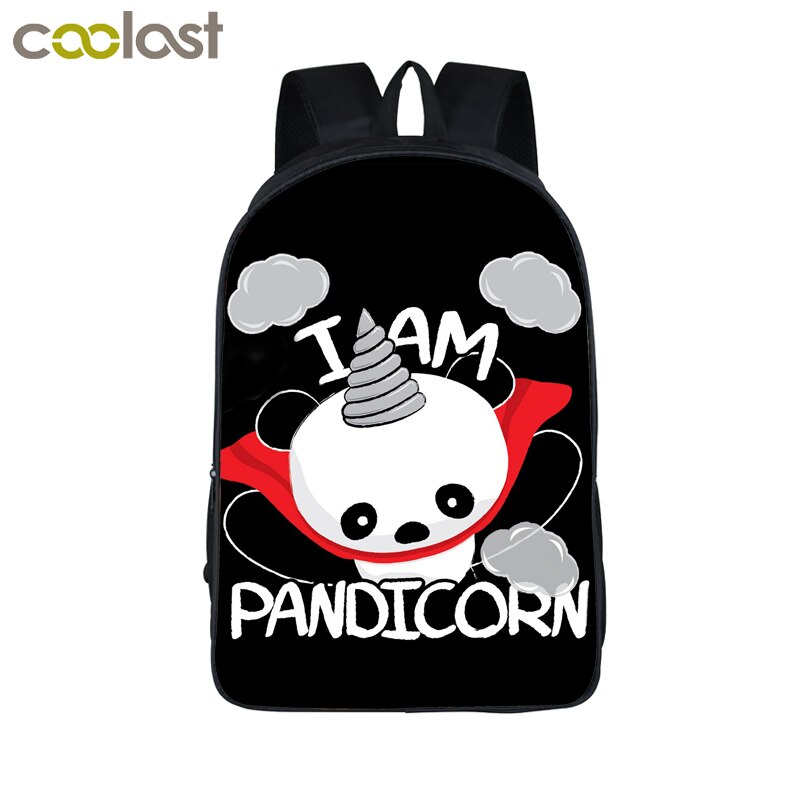 Sac à dos drôle Pandicorn pour les adolescentes dessin animé Panda licorne enfants sacs d'école sacs à dos enfants livre sac meilleur: 16 panda02