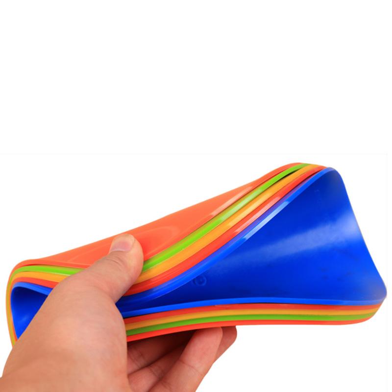 5PCS Round Rubber Flat Cones Training Spot Markers Football Pitch Floor Discs Sports