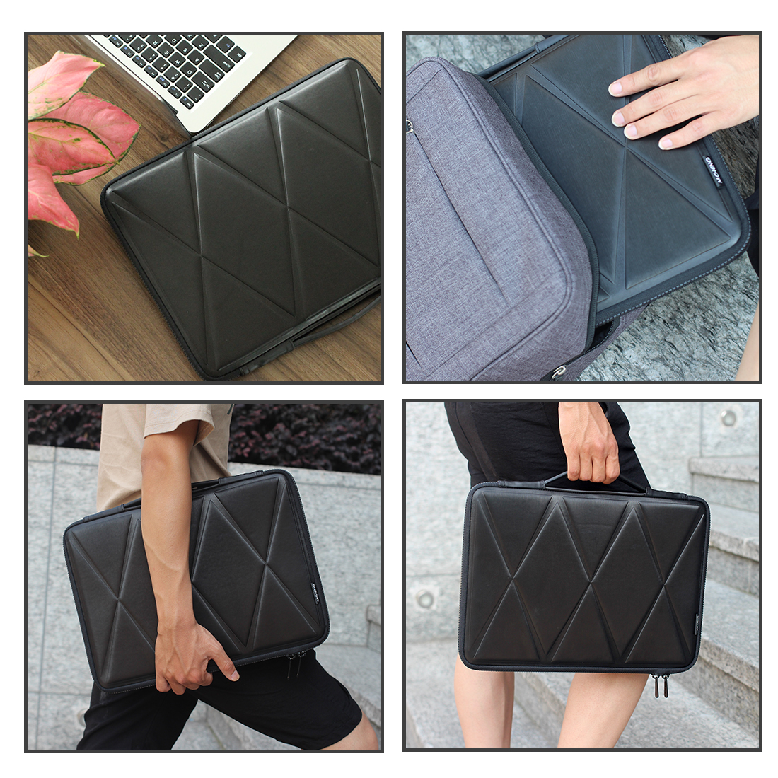 Mcheng 10 " ,13 " ,14 " ,156 " inch laptoptas met hoes, lichtgewicht zakelijke aktetas, waterbestendige kantoortas met handvat