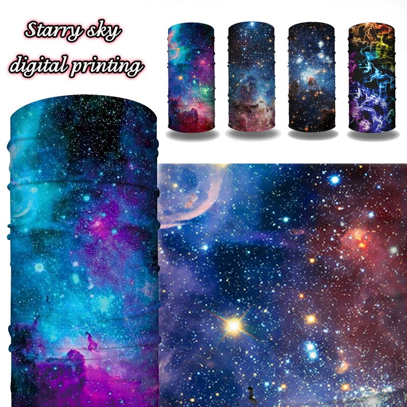Galaxy print gezichtssjaal bivakmuts nekwarmer nekwarmer halve gezichtsbedekking hoofdbandana schild hoofdband hoofddeksels