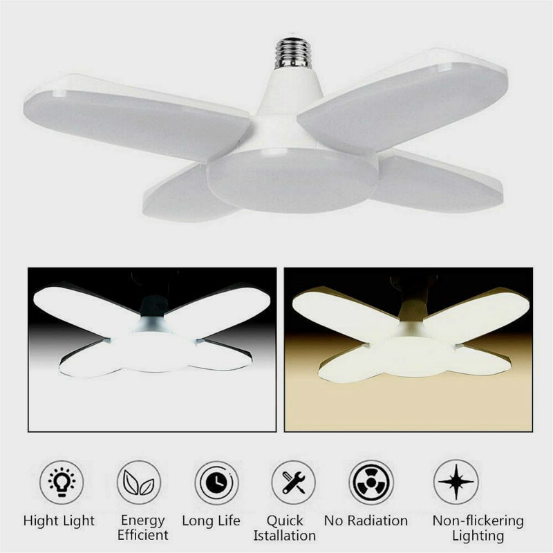 Superkirkas teollisuusvalaistus 80w e27 led tuuletin autotallin valo 6000lm 85-265v 2835 led high bay teollisuusvalaisin työpajaan