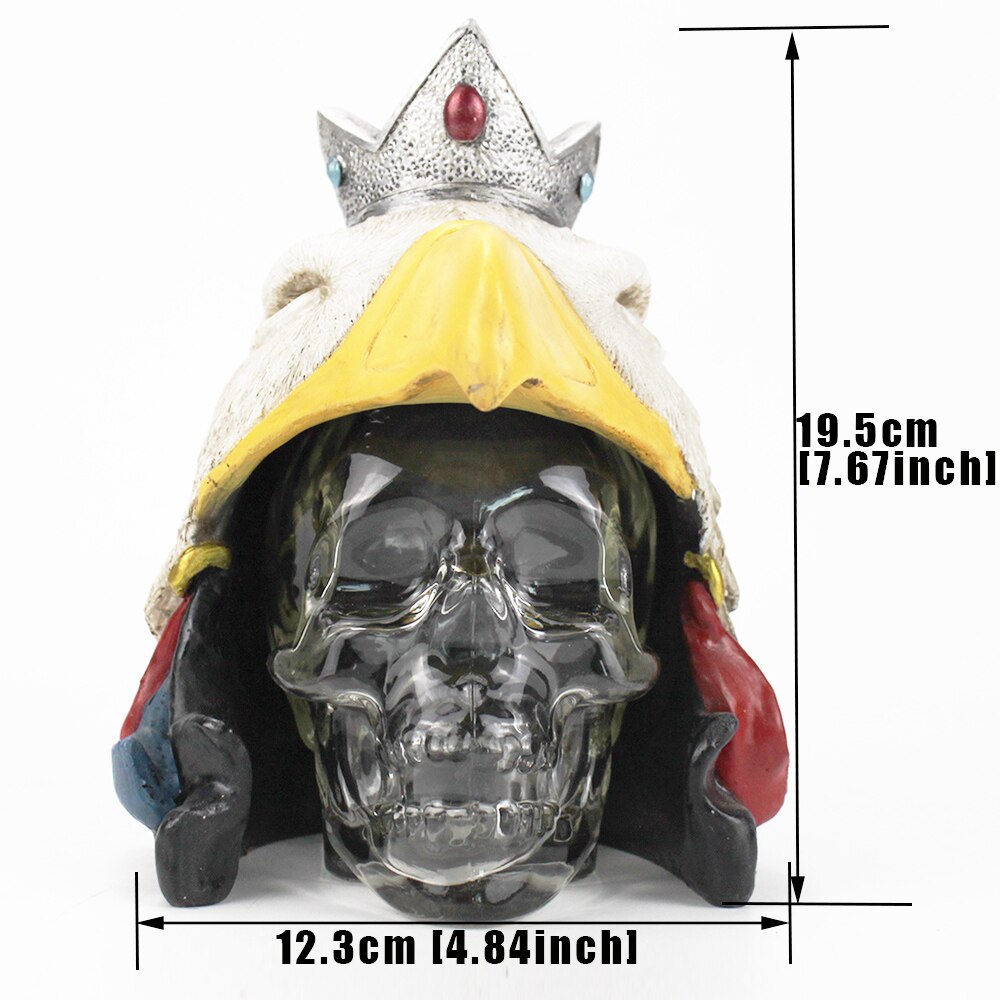 Skull with Bald Eagle Helmet Crystal Head Vodka Skull Wine Sets Wine Bottom Skull Decanter Glass Set 400ml