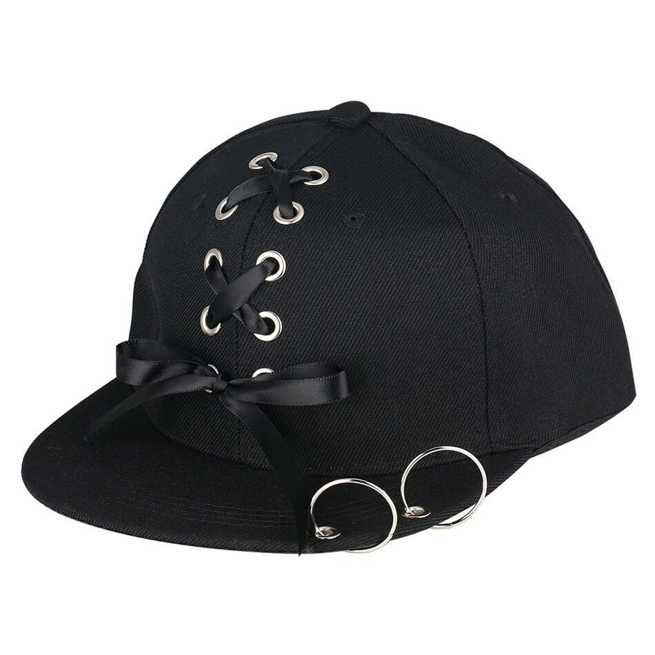 Metal punk hiphop petten coole zwarte pop rock accessoire hoeden: C