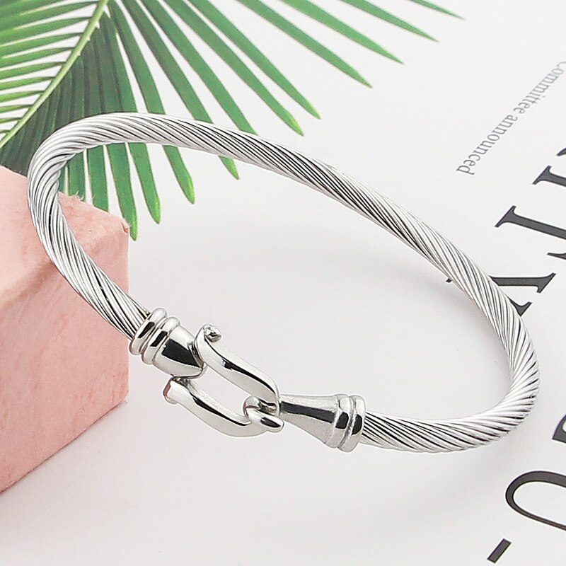 Braccialetti femminili di amore del braccialetto del filo intrecciato dell&#39;acciaio inossidabile più venduti, regali del partito, commercio tutto&#39;ingrosso dei gioielli