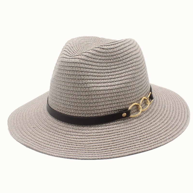 Seioum Brand Khaki Straw Hat Men Panama Caps Summer Style Sun Hat Beach Classic Male Hats And Caps