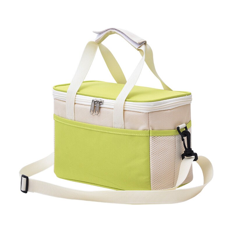 Thermische Lunch Tas Voor Werk Outdoor Picknick Koeltassen Koelkast Reizen Geïsoleerde Ice Pack Draagbare Opslag Container X385H: Green