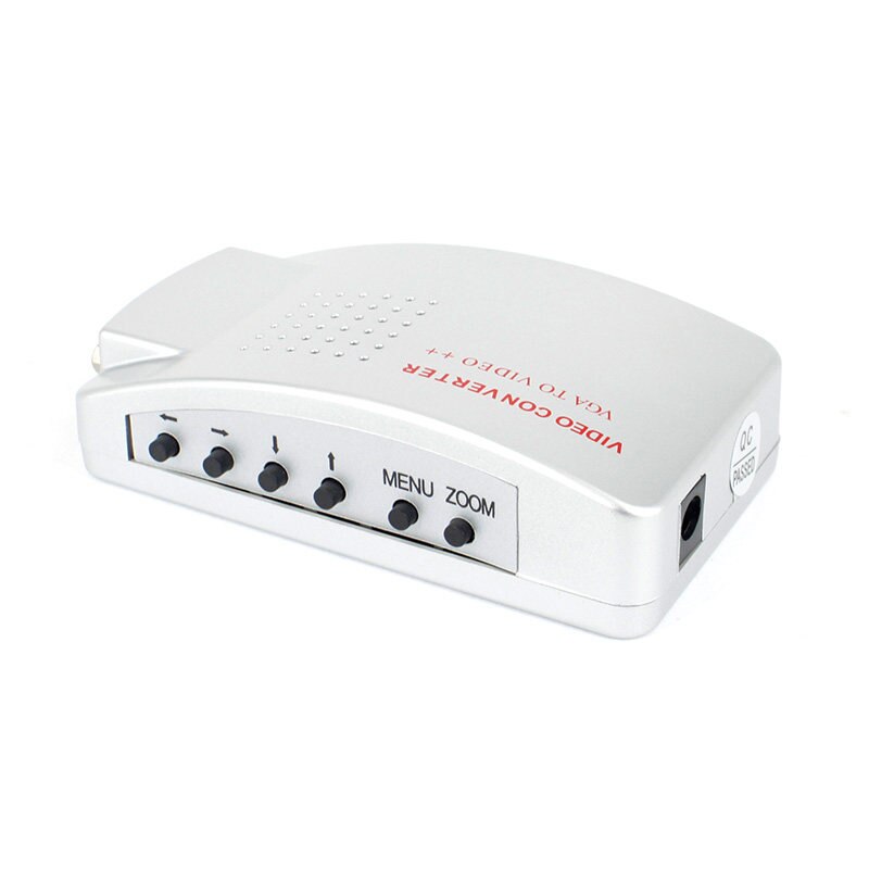 PC Converter Box VGA to TV AV RCA Signal Adapter Converter Video Switch Box with cable