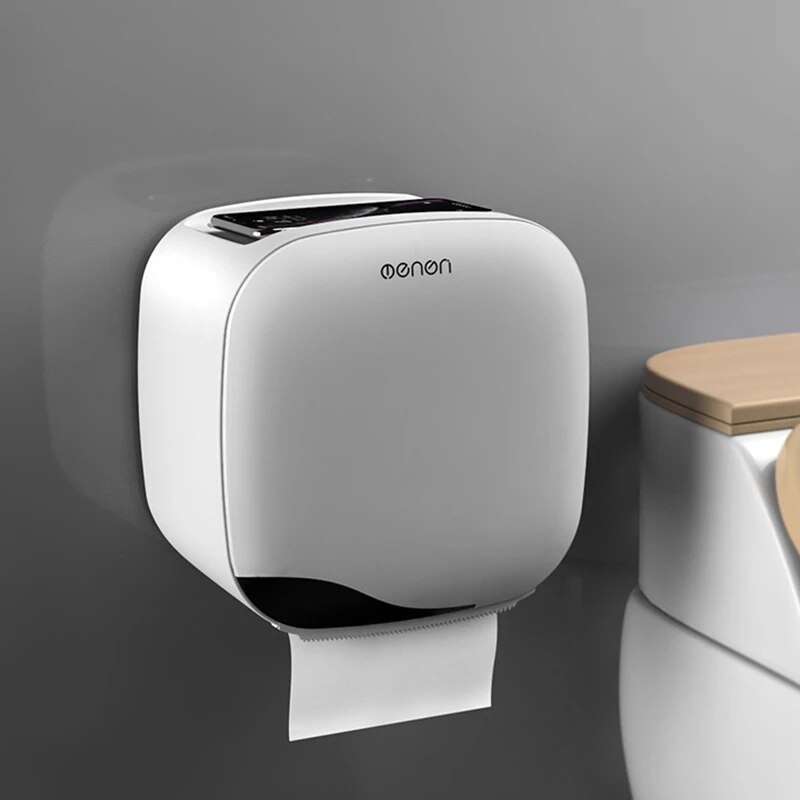 Toilet Paper Holder Waterproof Tray Roll Tube for Toilet Paper Storage Box Double Layer Tray Tissue Box Shelf Bathroom Product