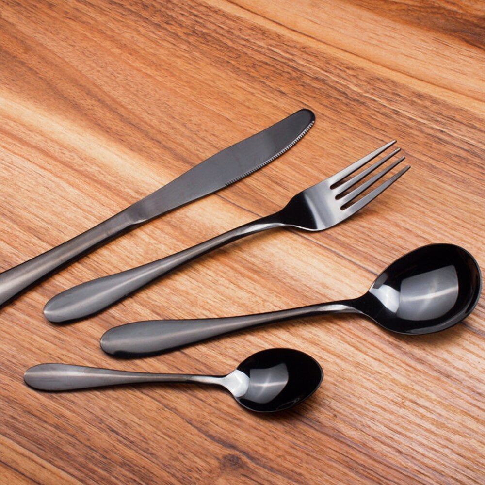 Dinnerware Set 304 Stainless Steel Cutlery Set Knife Fork Spoon Tableware Wedding Silverware set: 968-D-1
