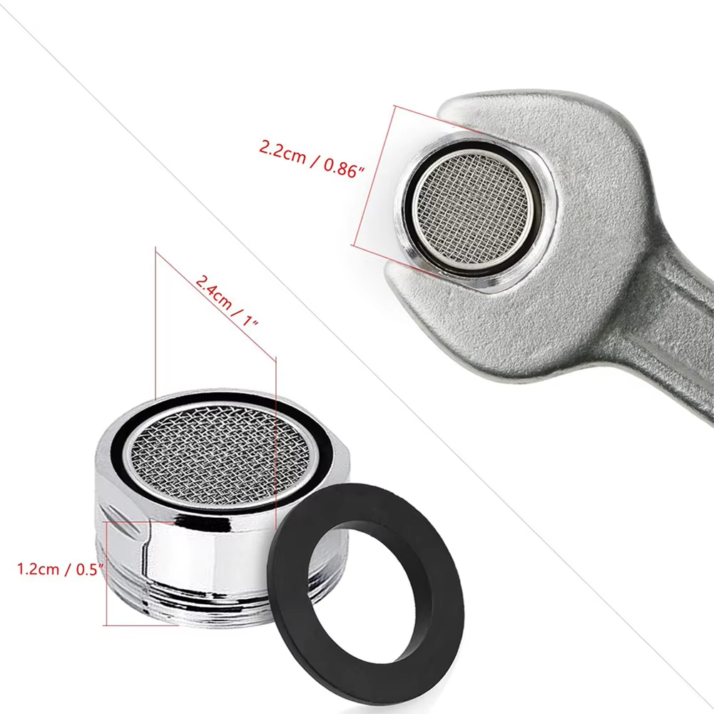 3 STKS Messing Waterbesparende Kraan Tap Beluchter M24 Draad Badkamer Kraan Waskolf Rvs Vervangbare Filter Gemengde Nozzle
