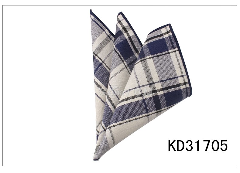 Suits Pocket Square For Men Business Chest Towel Hanky Gentlemen Hankies Classic Plaid Mens Handkerchief: KD31705