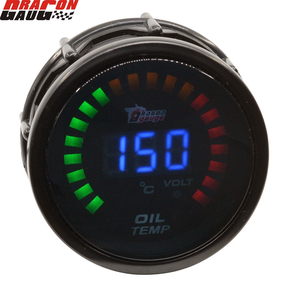 Dragon gauge 2"(52mm) Sunglasses LED digital auto motive Oil temp gauge and volt gauge temperature meter