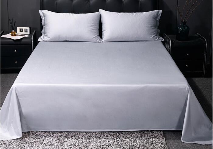 Tela de satén de algodón para sábana 245cm x 250 cm sábana de satén de algodón, Sábana de color sólido