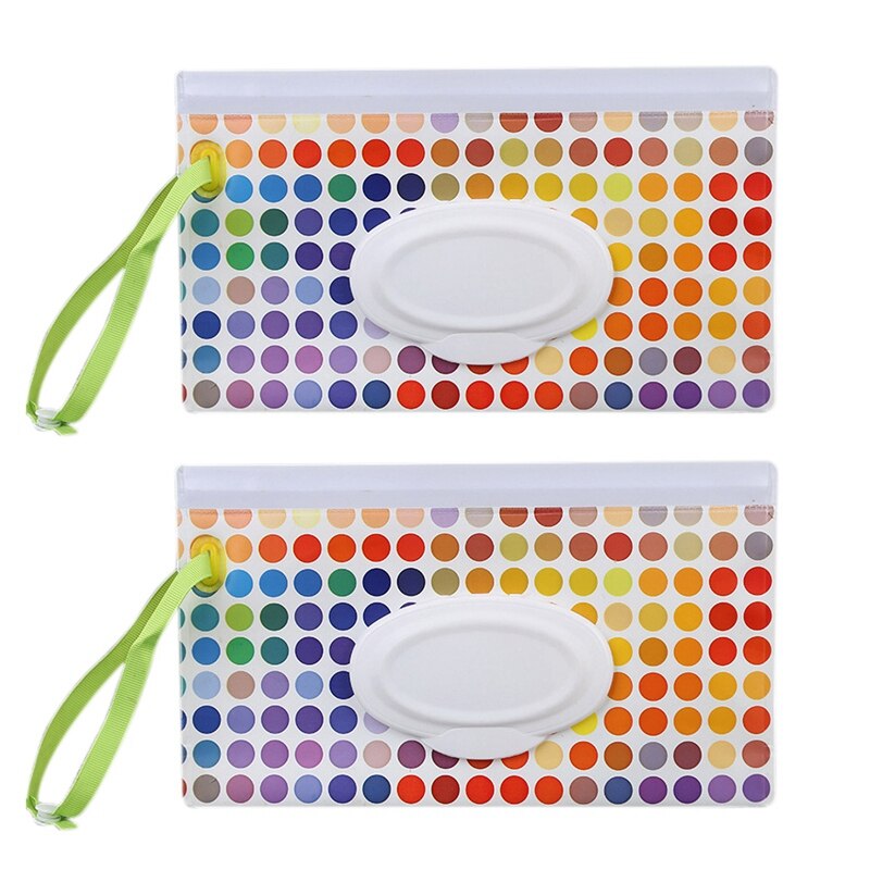 Distributeur humide réutilisable de poche de lingette de 2 pièces pour le bébé ou les lingettes personnelles