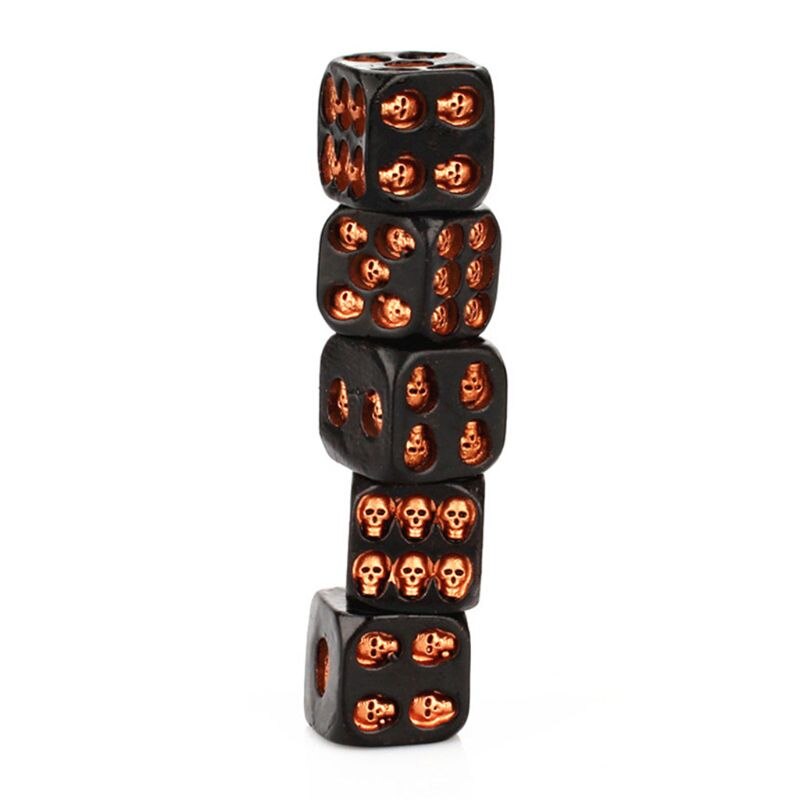 5Pcs/set Skull Bones Dice Six Sided Skeleton Dice Club Pub Party Game Toys Resin Dice for Children Adults