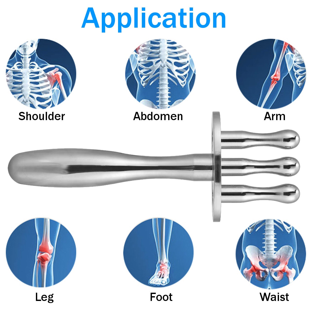 3head Massages Stick Acid Drainage Magnetotherapy Pen Magnetic Fork Meridian Points Acupoint Massage Fork Stick Relaxation