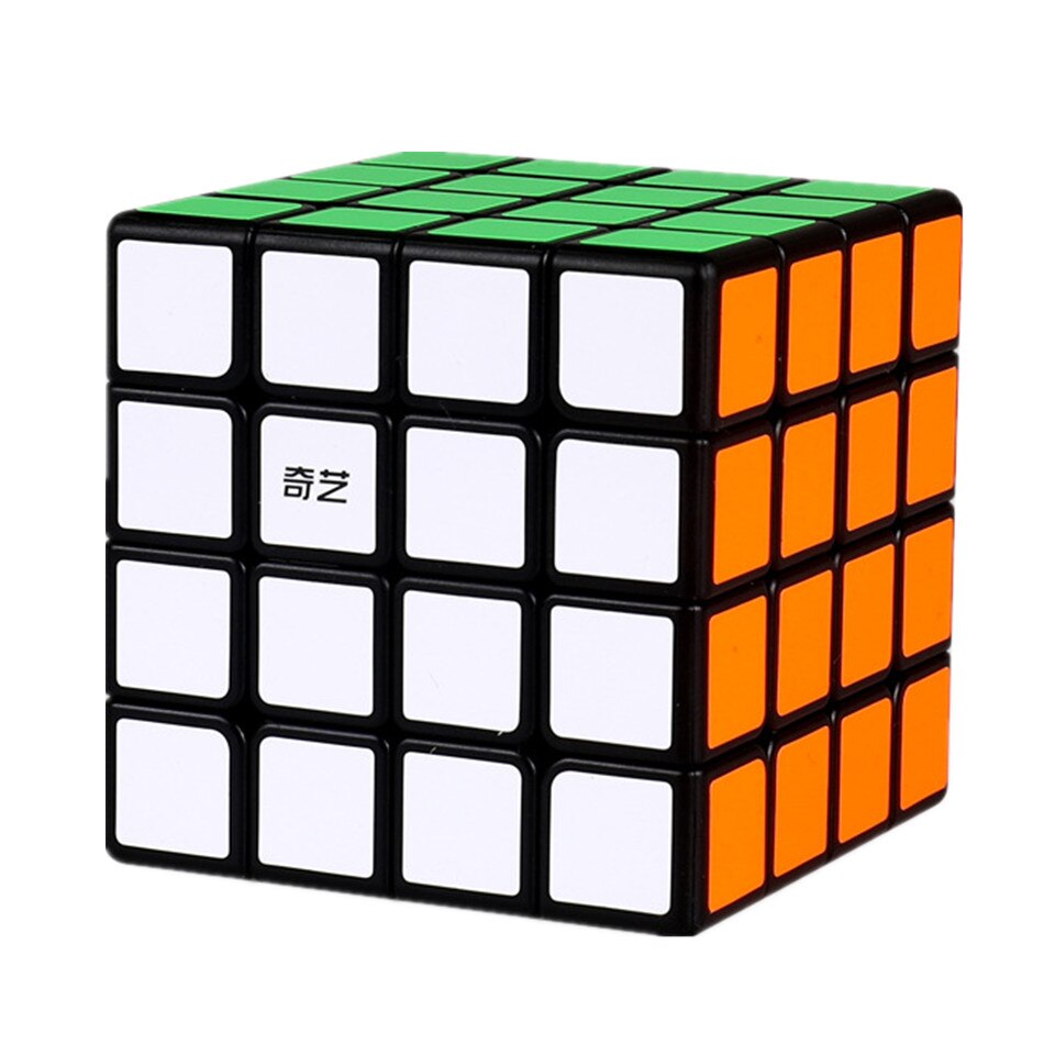 QIYI-Cubo mágico de velocidad 3x3x3 4x4x4 5x5x5, rompecabezas, pegatinas negras, Cubo mágico, Educación, aprendizaje, Cubo mágico, juguetes para niños: Rojo