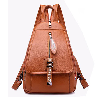 Weibliche Rucksack Leder Frauen Tasche Schule Mädchen Rot Bagpack Quaste Multifunktions Tasche Wasserdicht