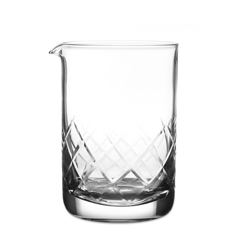 Vaso Mezclador de cristal de estilo japonés, patrón de diamante, 600ml