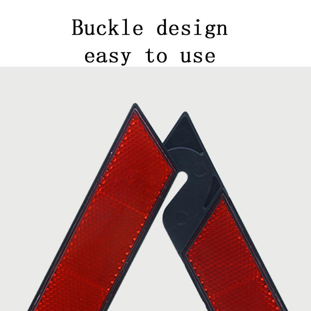 Car Emergency Breakdown Warning Triangle Red Reflective Sign Safety Hazard Car Tripod Folded Reflector Sign