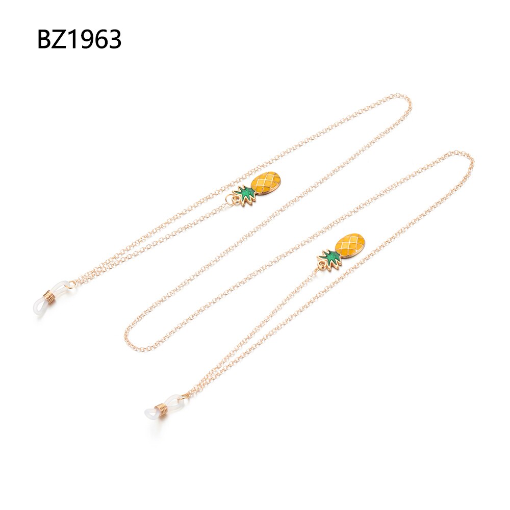 Ananas hängen glasögon kedjor dam solglasögon hållare rem halsband glasögon hållare glasögontillbehör: Bz1963