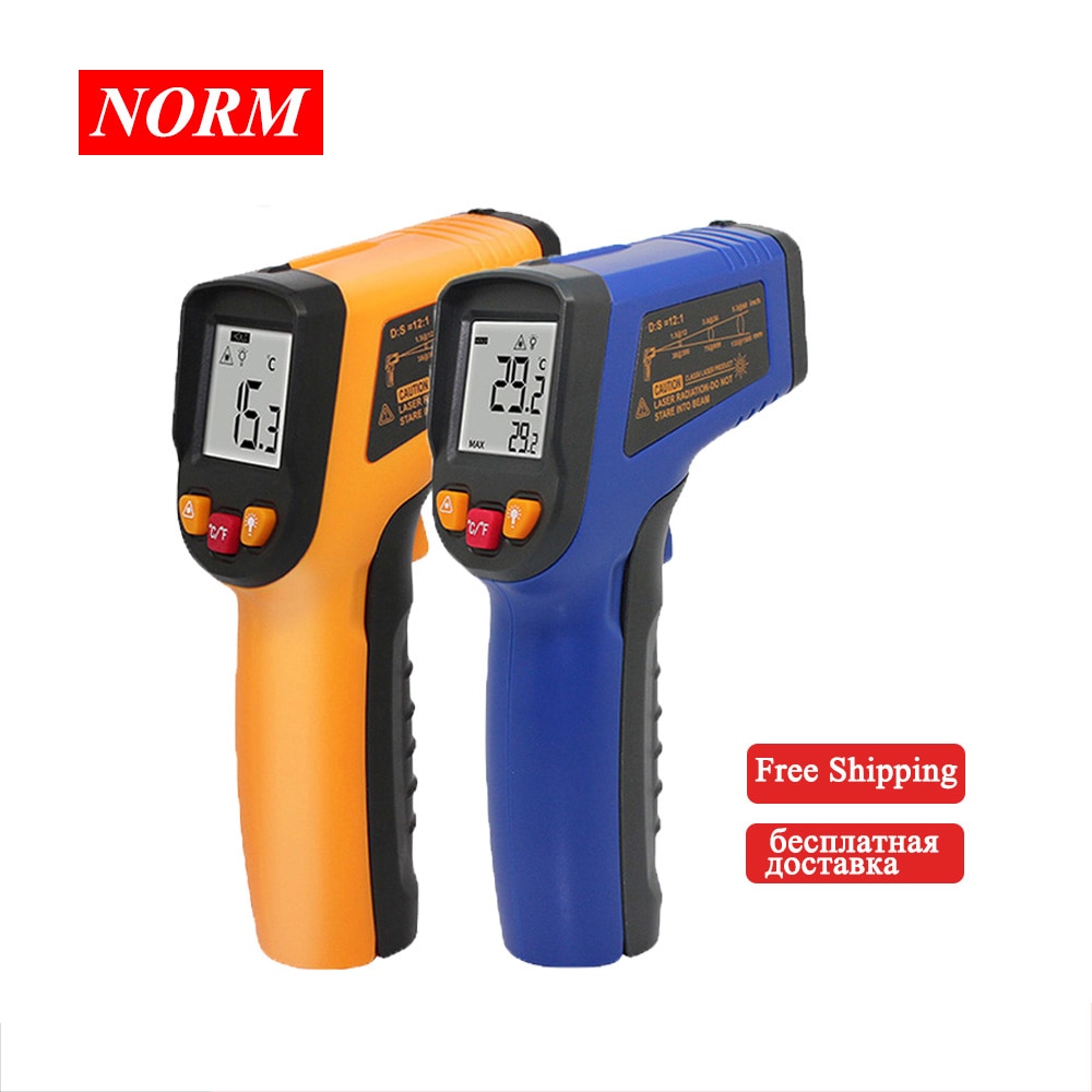 Thermomètre infrarouge IR sans Contact-50-400/600 degrés numérique C/F sélection thermomètre de température de Surface pyromètre imageur