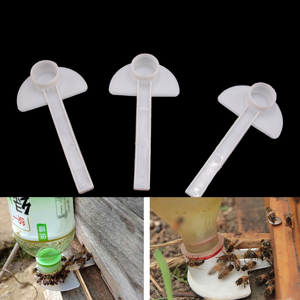 Alimentador de abejas y miel de apicultura, sistema de bebedero de plástico, alimentador de agua con pico de pato, alimentadores de riego, suministros de herramientas para abejas, 3 uds.
