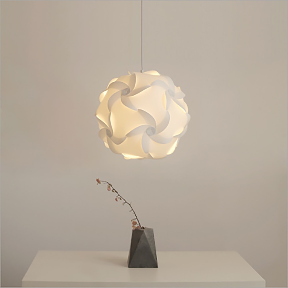 Diy pussel lampskärm pussel ljus lampa modern lampskärm lampskydd tak ljuskrona hängande ljus kåpa