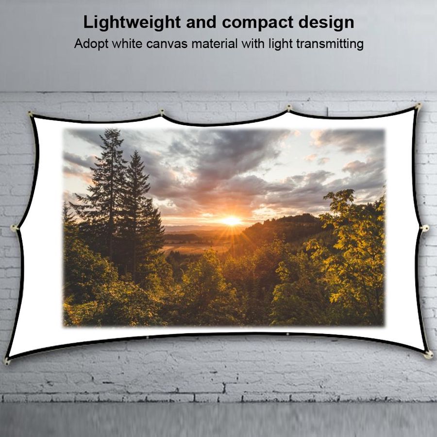 16:9 Portable HD Projector Screen Foldable Projection Curtain for Home Cinema Theater Projector Screen