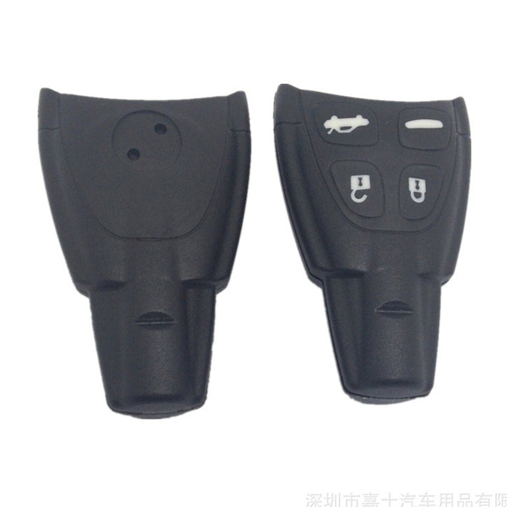 REPUESTO , carcasa de llave para SAAB 93 95 9-3 9-5, 4 botones, mando a distancia de goma para coche, funda de mando a distancia, microinterruptores