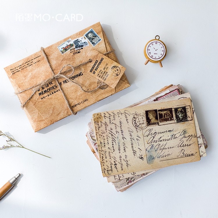 30 kpl/erä vintage lippu sekalaiset elämän postimerkit postikortti onnittelukortti joulukortti syntymäpäiväkortti kortit  xf02