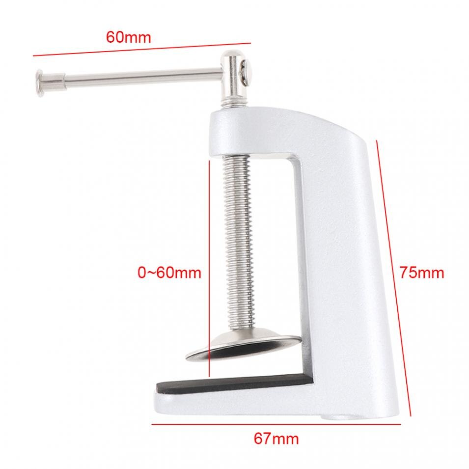 Aluminum Alloy Adjustable Desk Lamp Fixed Base Clamp Holder Clip Stainless Steel Swing Arm for DIY Universal Hose Table Lamp