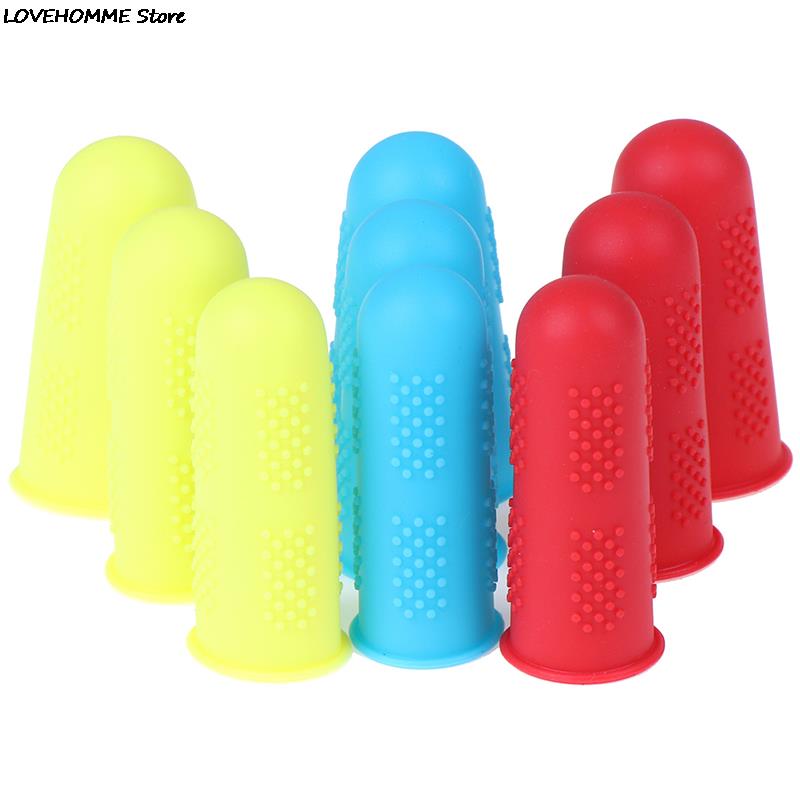 Funda protectora de silicona para dedos, cubierta anticorte resistente al calor, antideslizante, para utensilios de cocina, 3 unids/set por juego