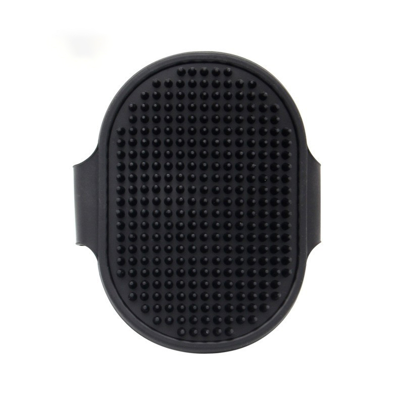 Brosse en caoutchouc souple pour chien et chat, peigne de bain en Silicone pour animaux de compagnie, peigne de Massage, épilateur, fournitures pour animaux de compagnie, toilettage pour chien, équipement de nettoyage: Black